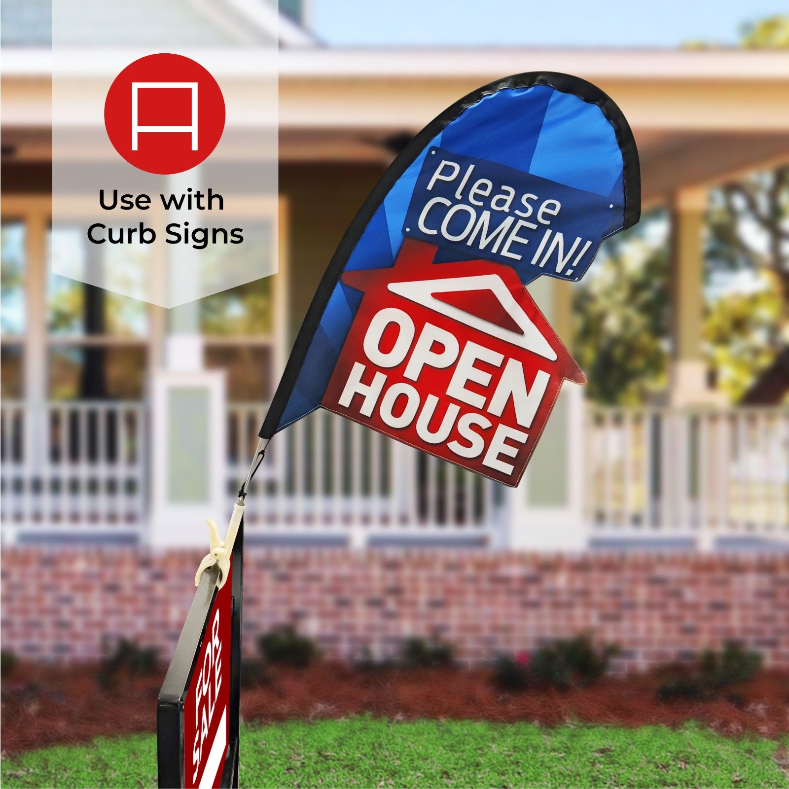 Open House Sign Real Estate Flag Apartment Leasing Sign Flag Kit Small Flag Kit