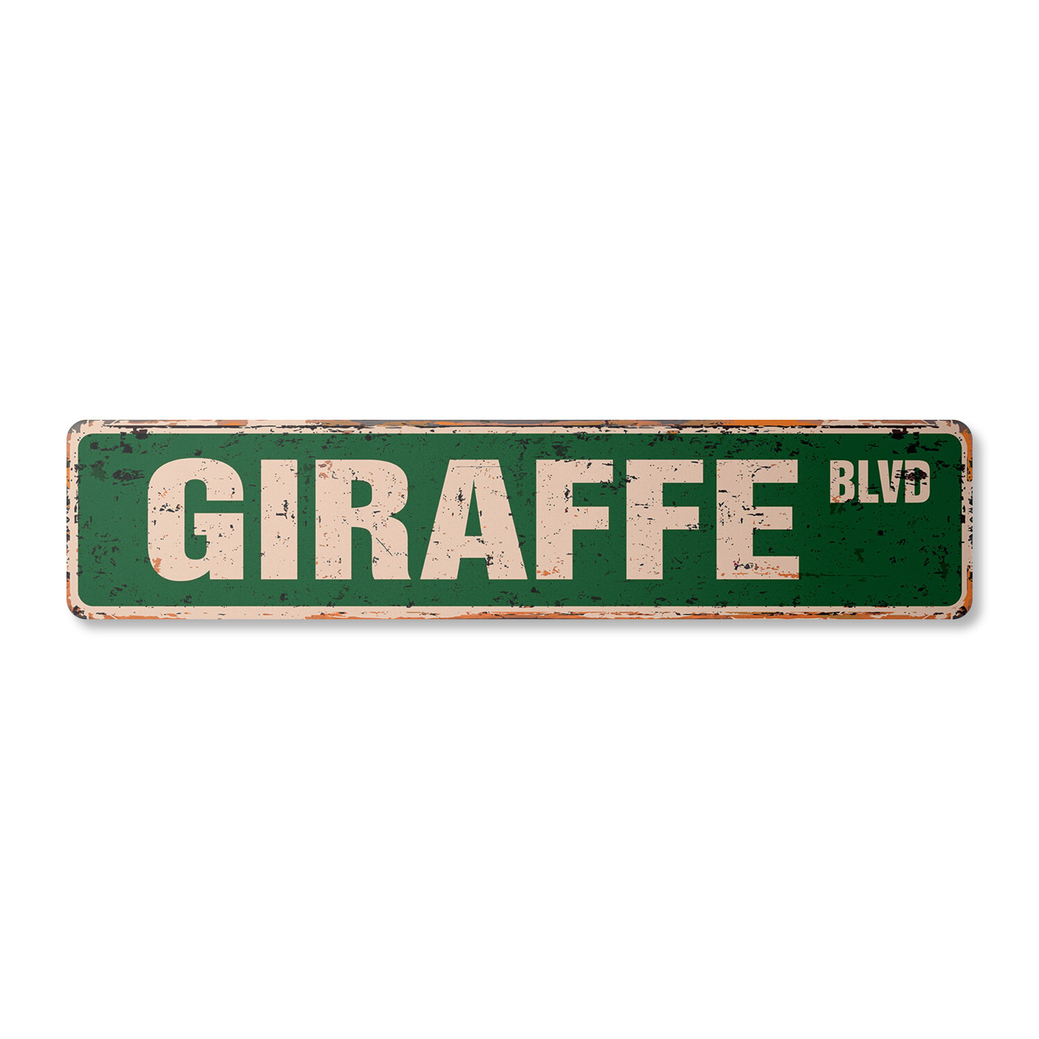 BROWN Vintage Street Sign Childrens Name Room Metal Sign
