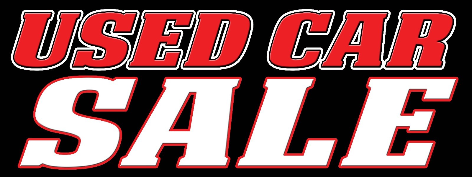 Used Car Sale Banner 24″x64″ Free Shipping & Customization, Ready to Hang!