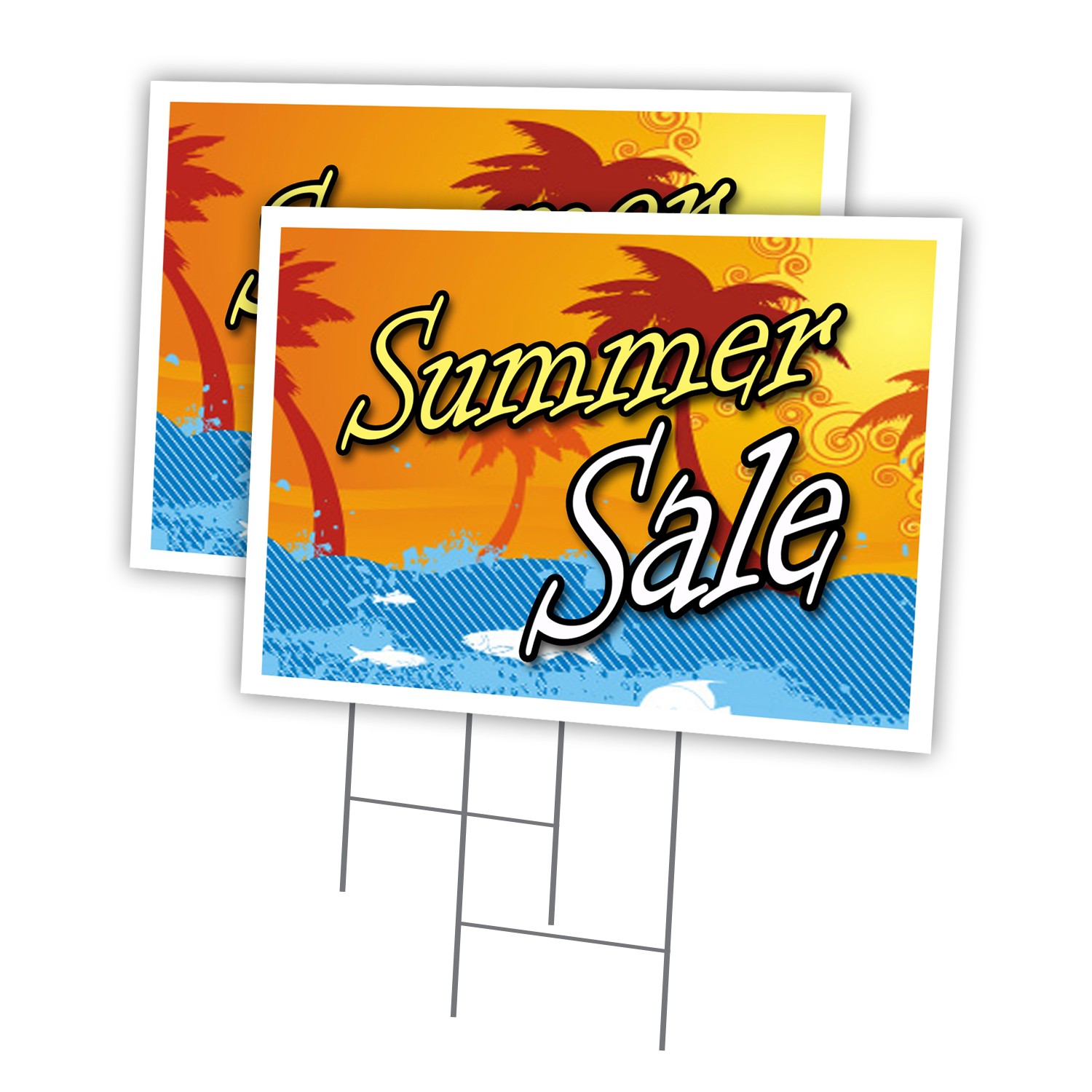 Summer Sale Multi-Pack of Yard Signs & Stake outdoor plastic coroplast window