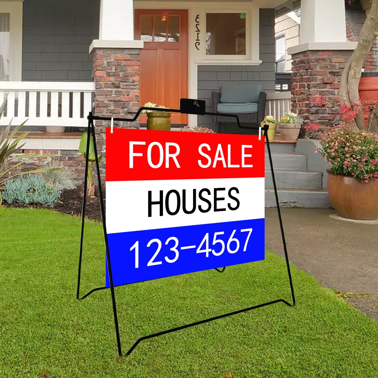 2 UNIT 22″x18″ BLACK A-Frame Sign for Open House Sign Real Estate Realtors