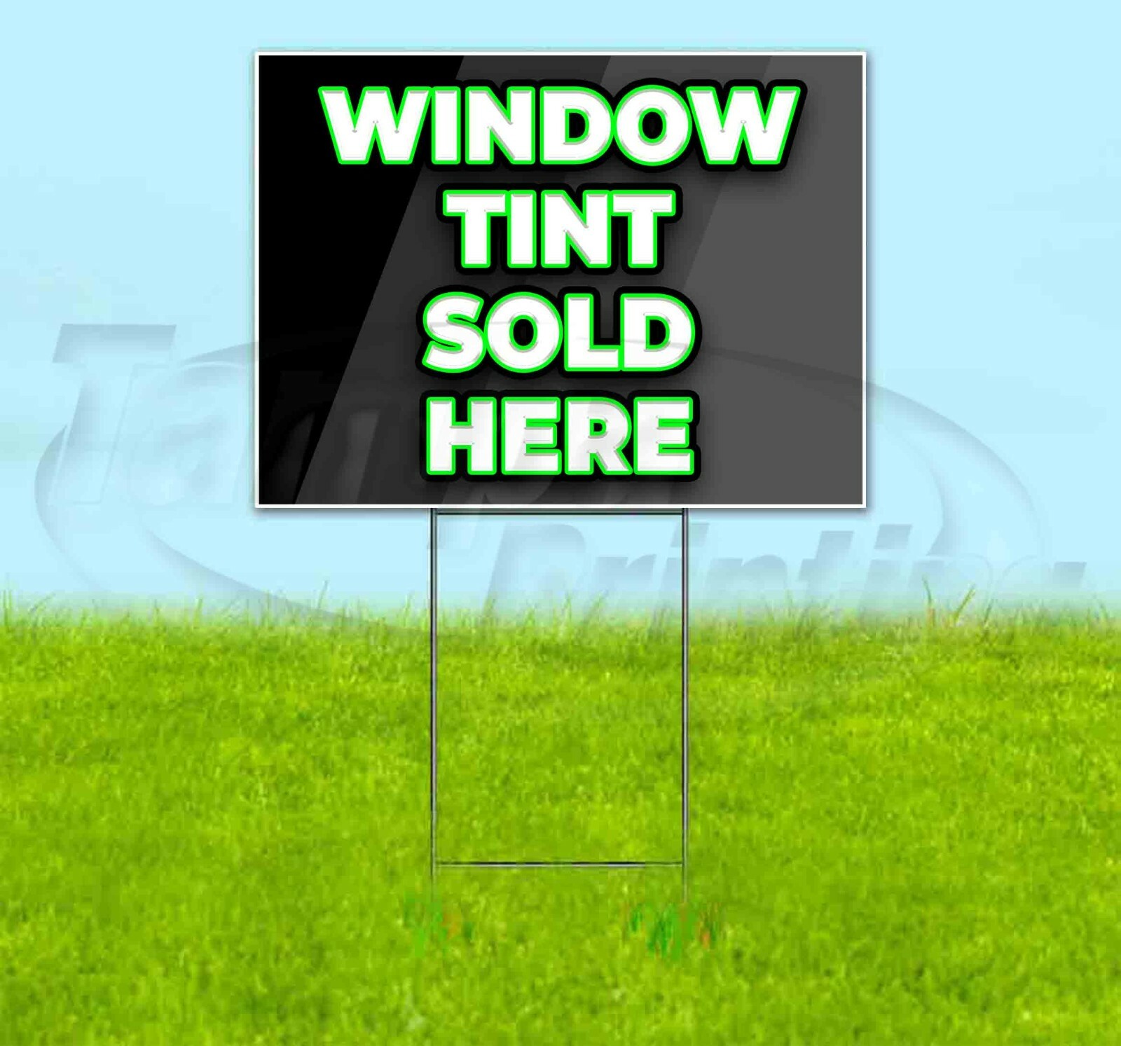 WINDOW TINT SOLD HERE 18×24 Yard Sign Corrugated Plastic Bandit Lawn USA