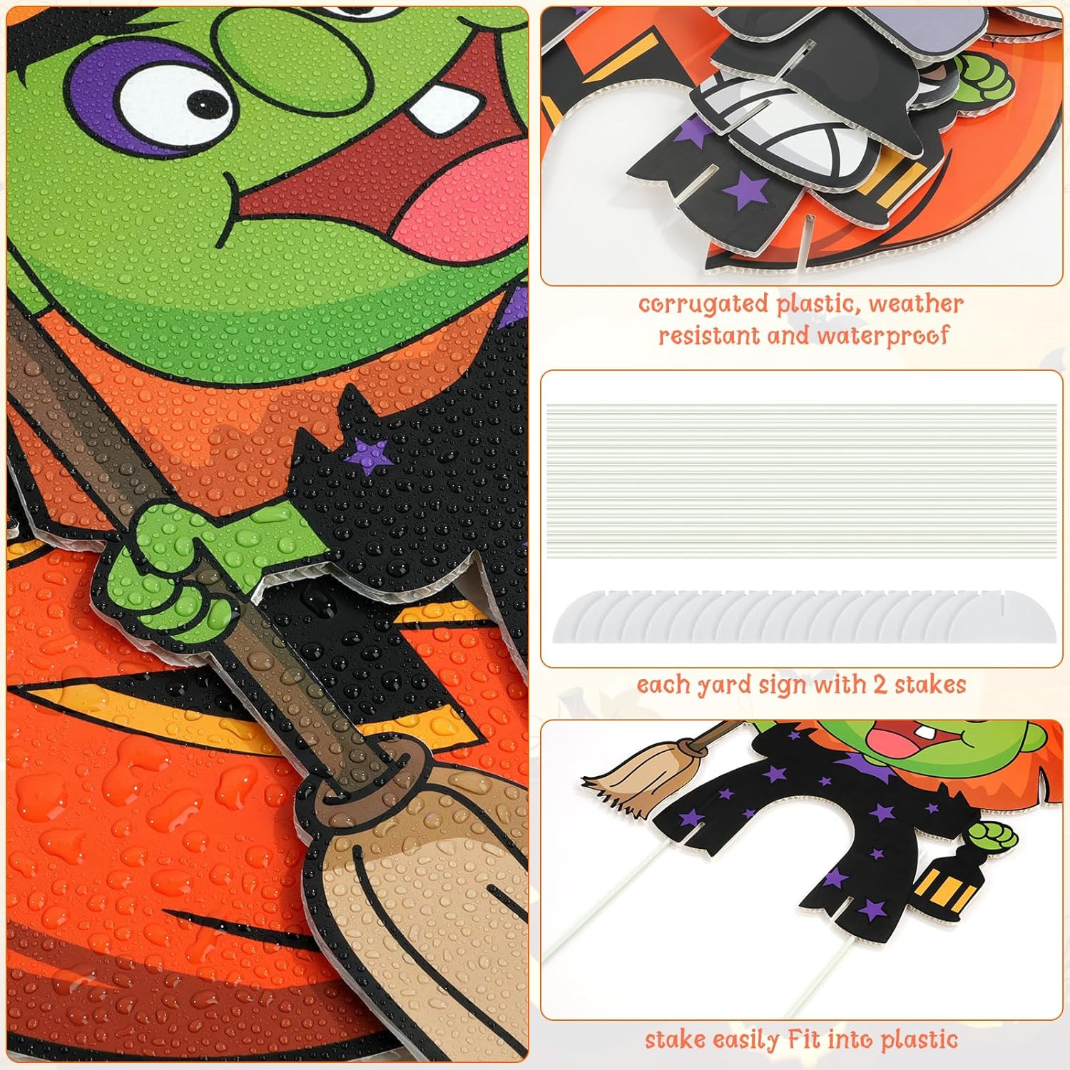 8 Pcs Large Size Halloween Mini Golf Game, Halloween Yard Sign Games for Kids Pa