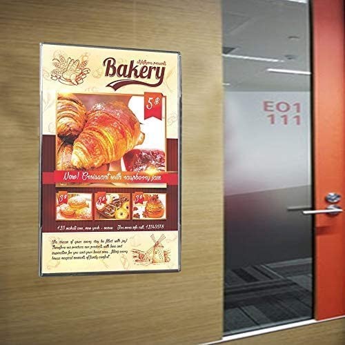 Acrylic Sign Holder 11 x 17 inches Vertical Wall Mount Holders Clear