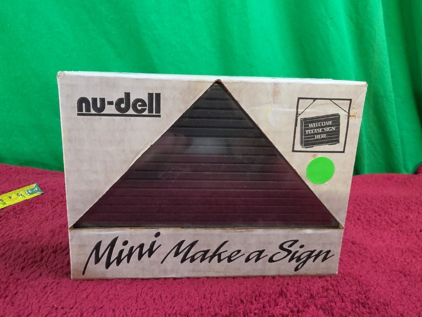 Vintage Nu-dell Mini Make a Sign with Letters Desk & Countertop Board