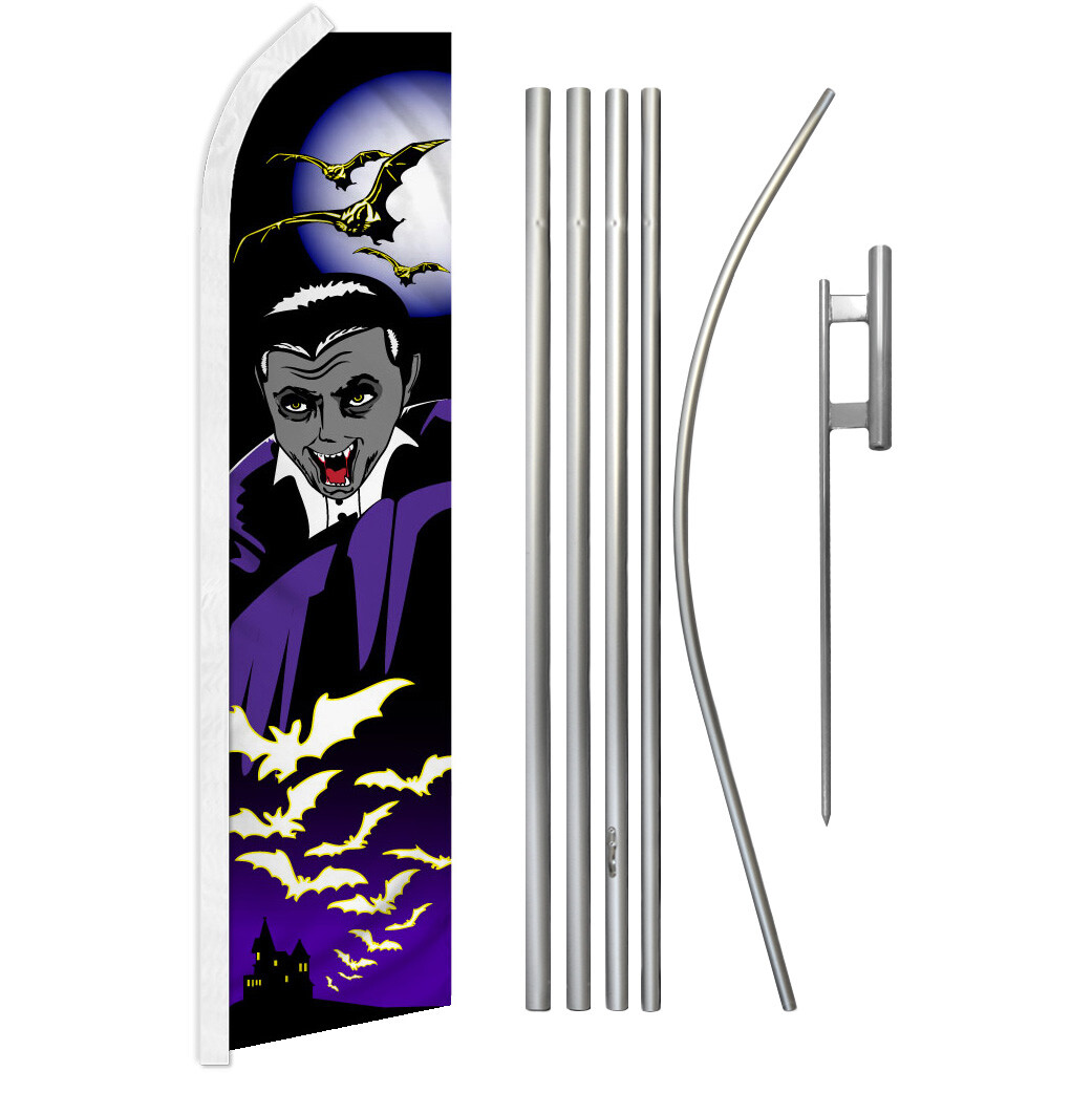 Halloween Vampire Swooper Flutter Feather Advertising Flag Kit Halloween Store