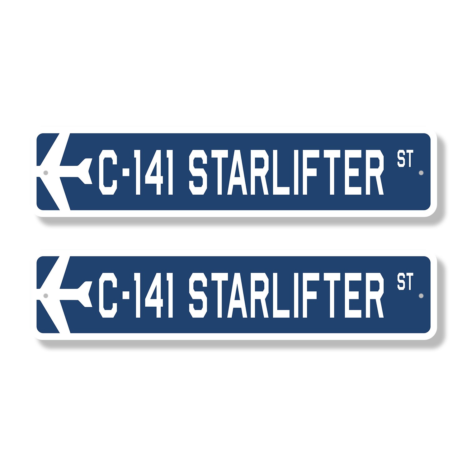 C-141 Starlifter Street Sign (2 Pack) Air Force Aircraft Military Pilot Ship