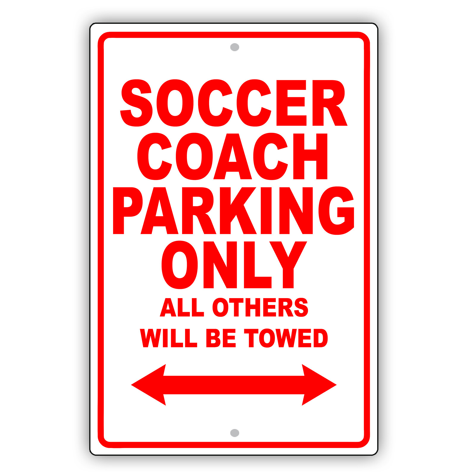 Soccer Coach Parking Only Gift Decor Novelty Garage Aluminum Metal Sign