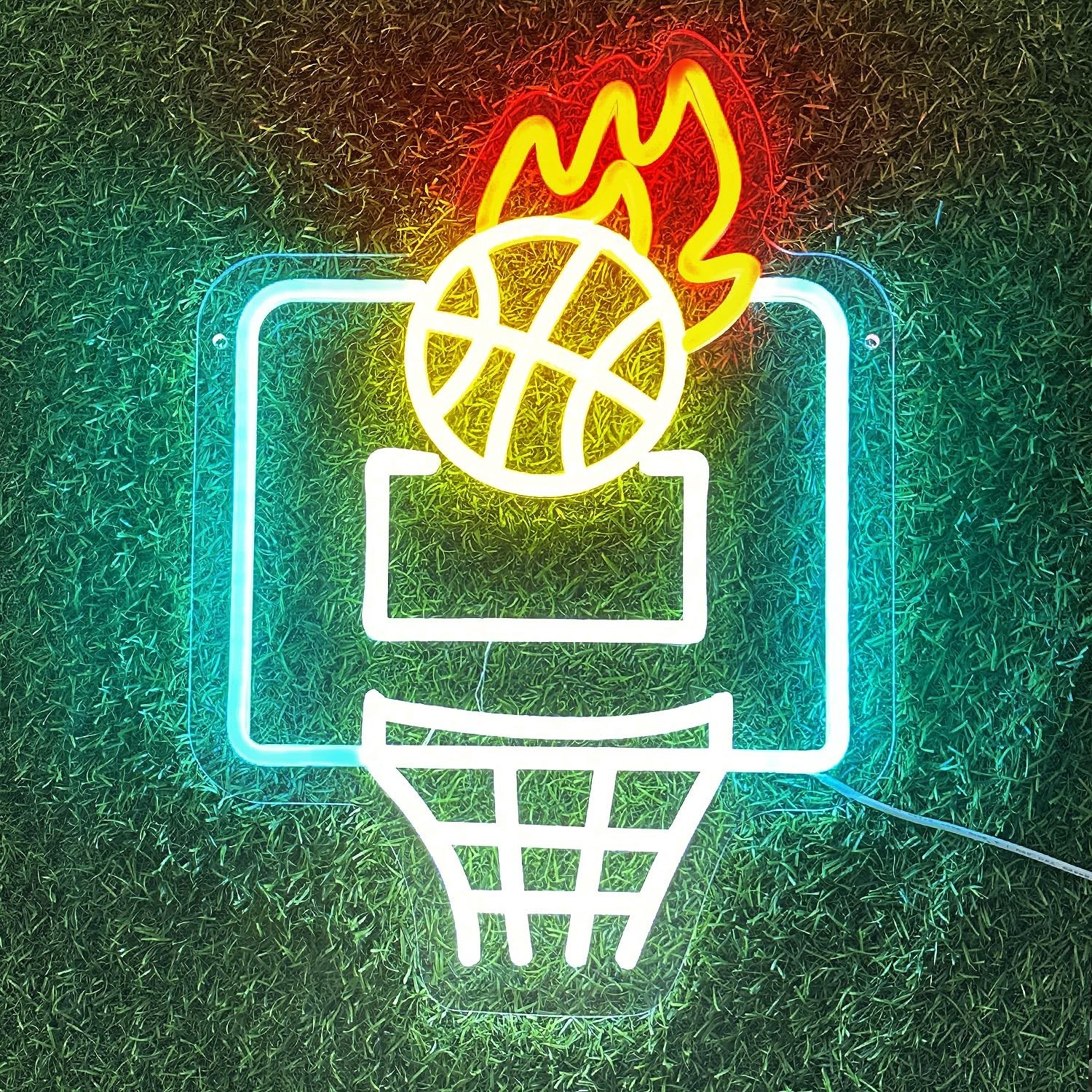 Basketball Neon Sign,Dimmable LED Neon Signs for Wall Decoration, USB Powered…