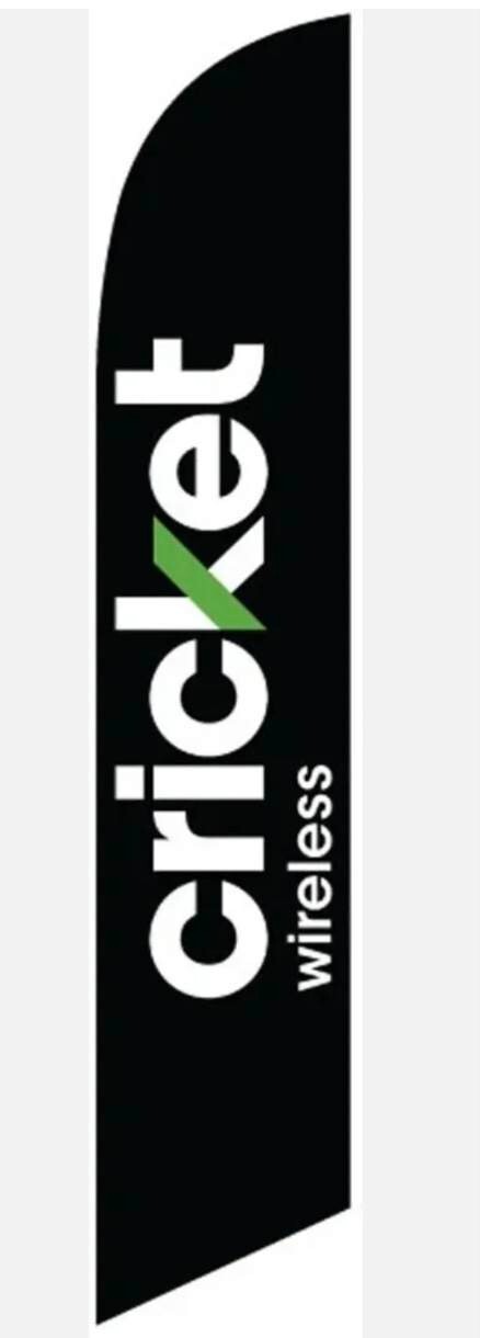 CRICKET MOBILE WINDLESS SWOOPER FLAGS BANNER FREE SHIPPING-FLAG ONLY