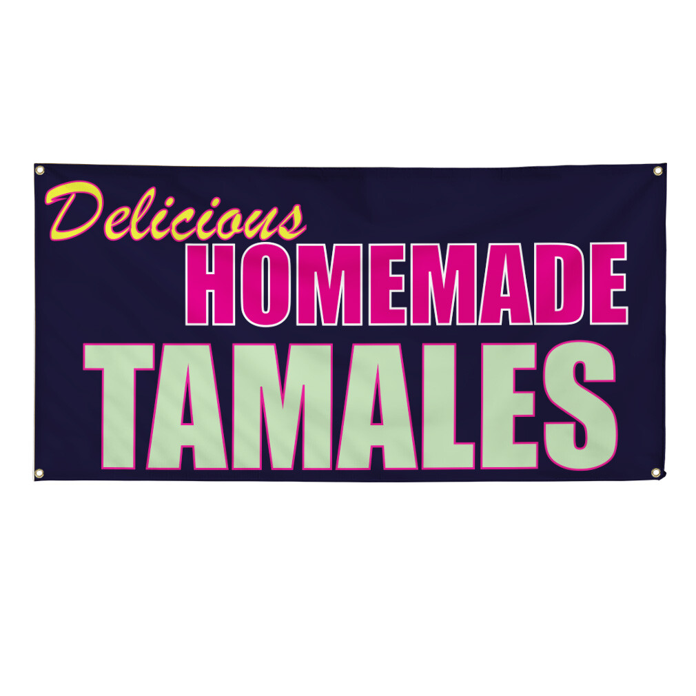 Vinyl Banner Multiple Sizes Delicious Homemade Tamales Restaurant & Food Outdoor
