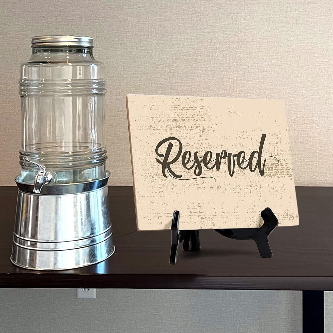 Reserved Table Sign With Easel Stand 6×8 Inch Wedding Restaurant Signage