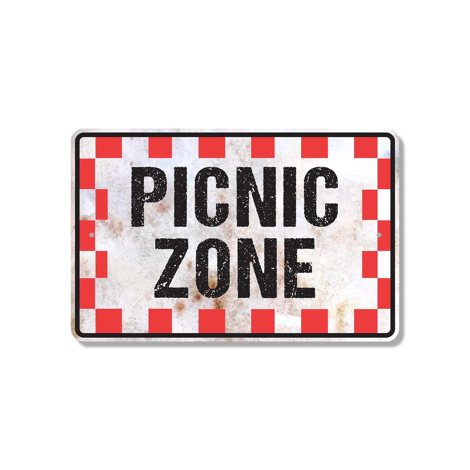 Picnic Zone Sign Blankets Baskets Sunshine Durable Perfect for Parks Patios