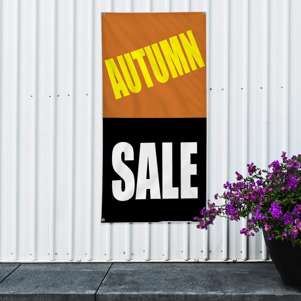 Vertical Vinyl Banner Multiple Sizes Autumn Deal Yellow Business Business