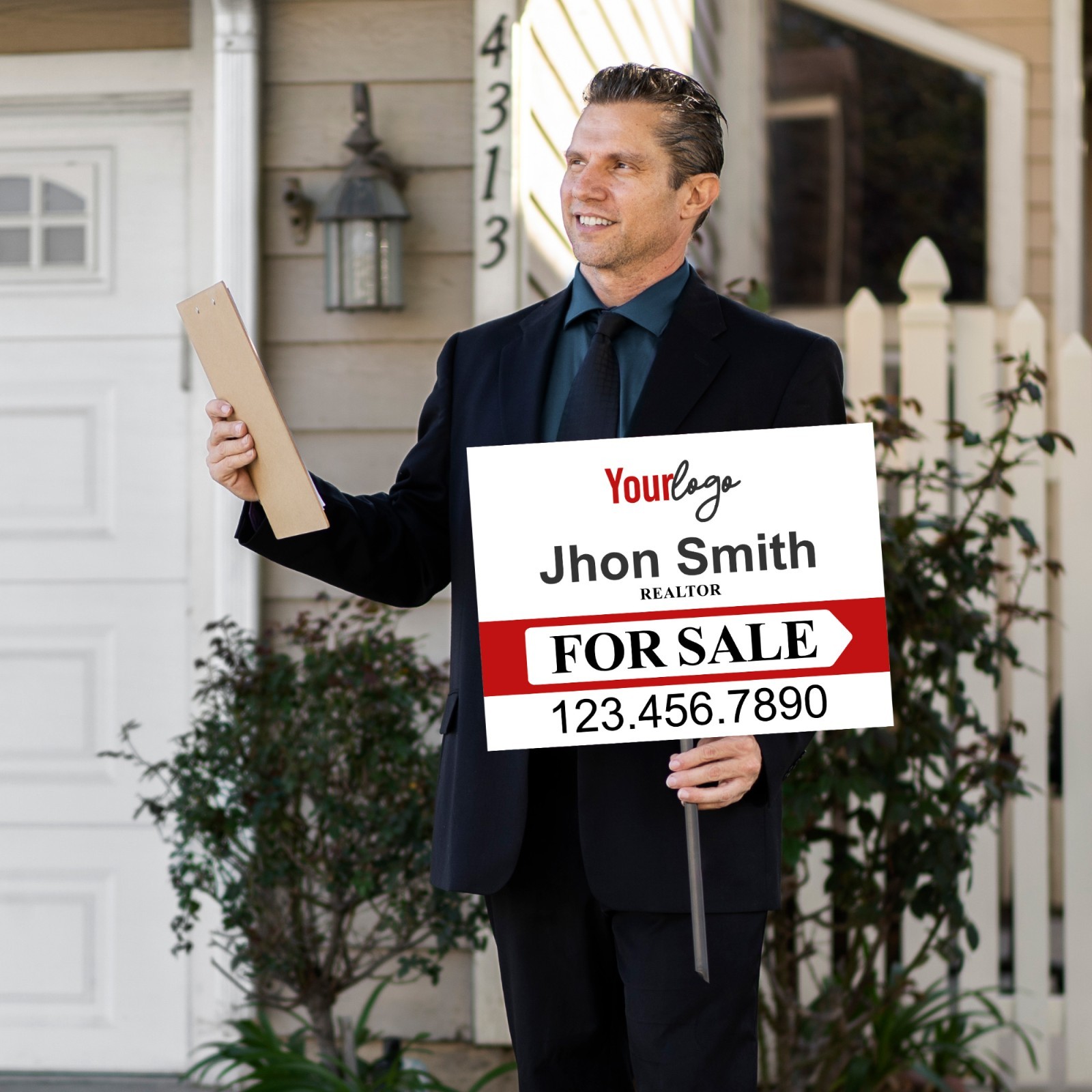 Custom For sale Yard Sign for Realtors, Real Estate Sign with Stakes