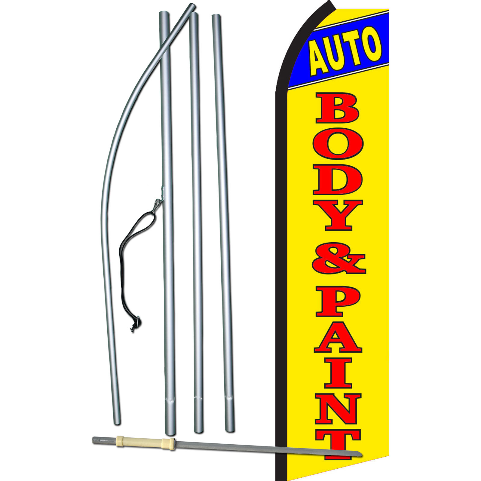 Auto Body & Paint Swooper Flag Kit