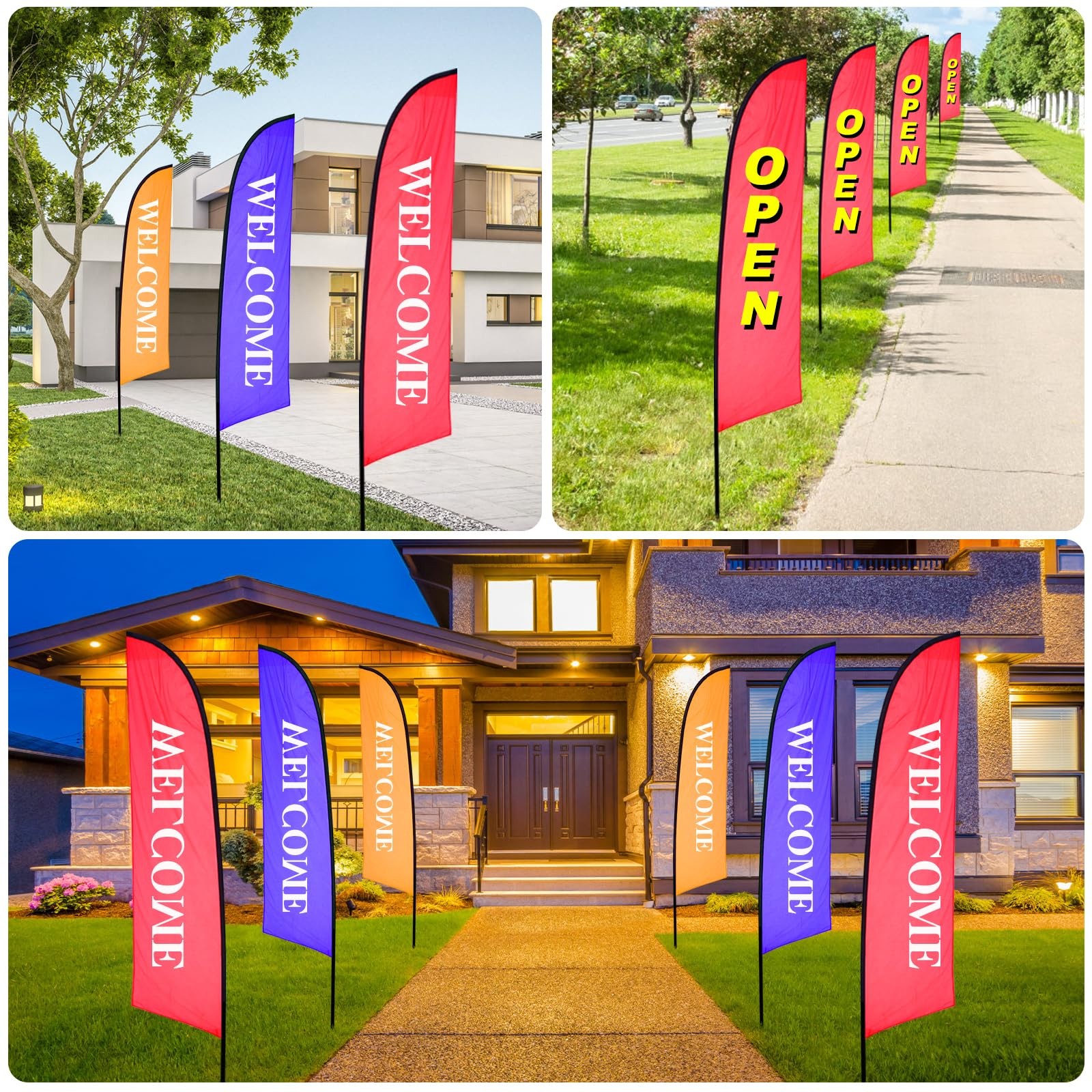 Yeload 7Ft Blank Feather Flag Kit Pole – Solid Color For Sublimation Business –