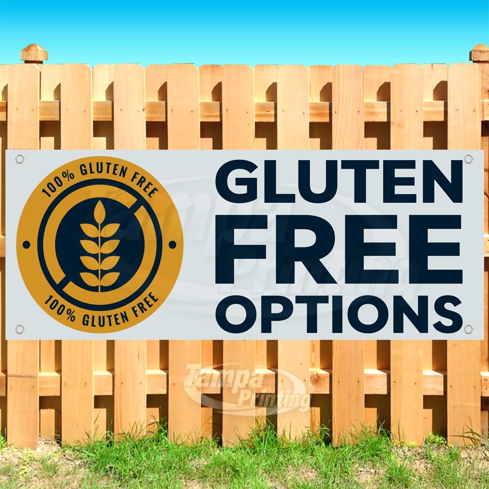 GLUTEN FREE OPTIONS Advertising Food Health Vinyl Banner Flag Sign USA SB11277