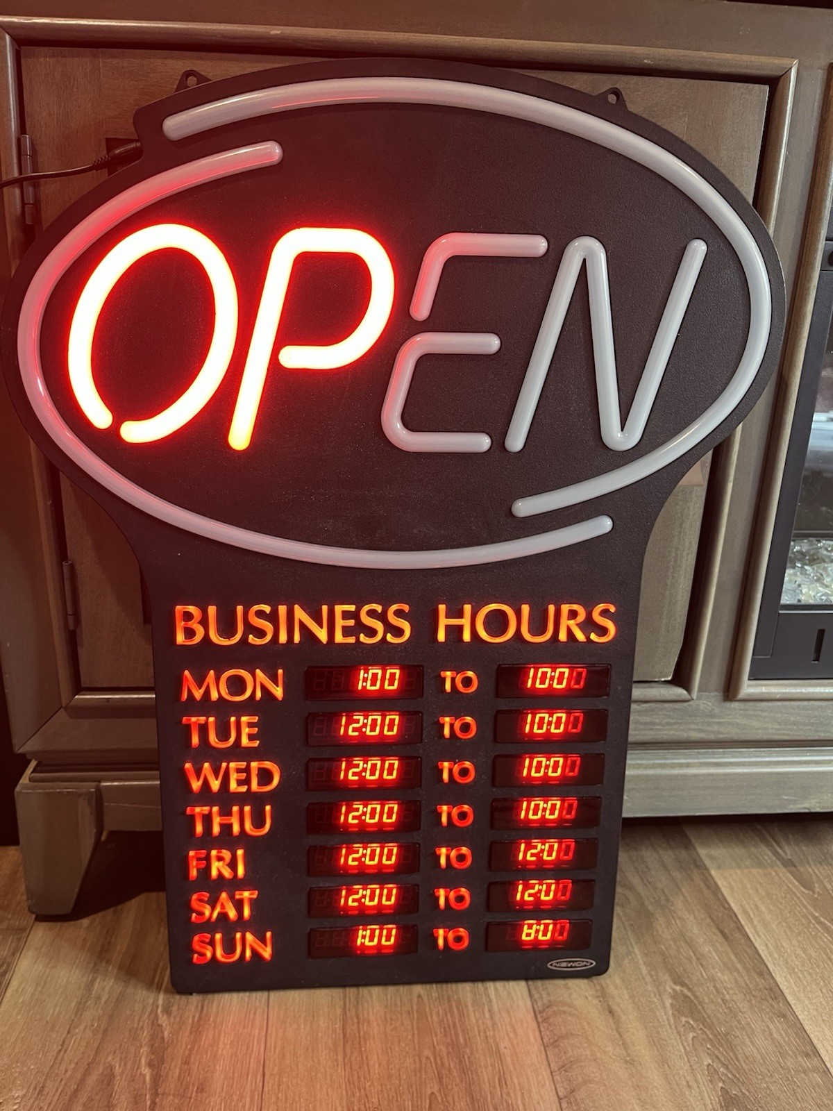 NEWON LED Light Up Open Sign