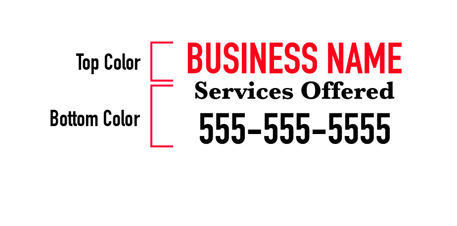 2 Color Custom Business Sign Vinyl Lettering Decal Store Front retail BS11
