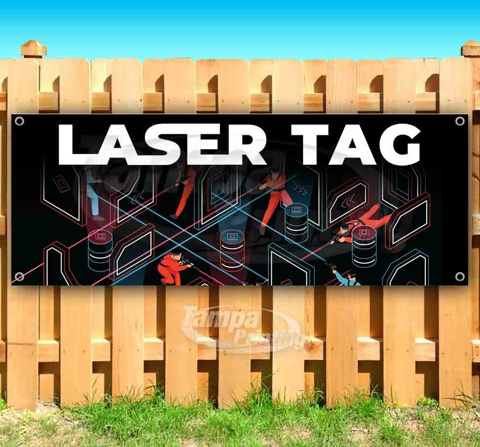 LASER TAG Advertising Vinyl Banner Flag Sign Many Sizes USA ARCADE ARENA