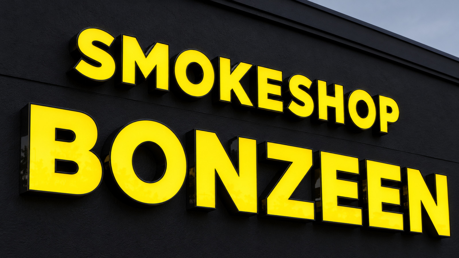 Custom LED Channel Letters Outdoor custom set SMOKESHOP 12 INCHES BONZEEN 18 IN