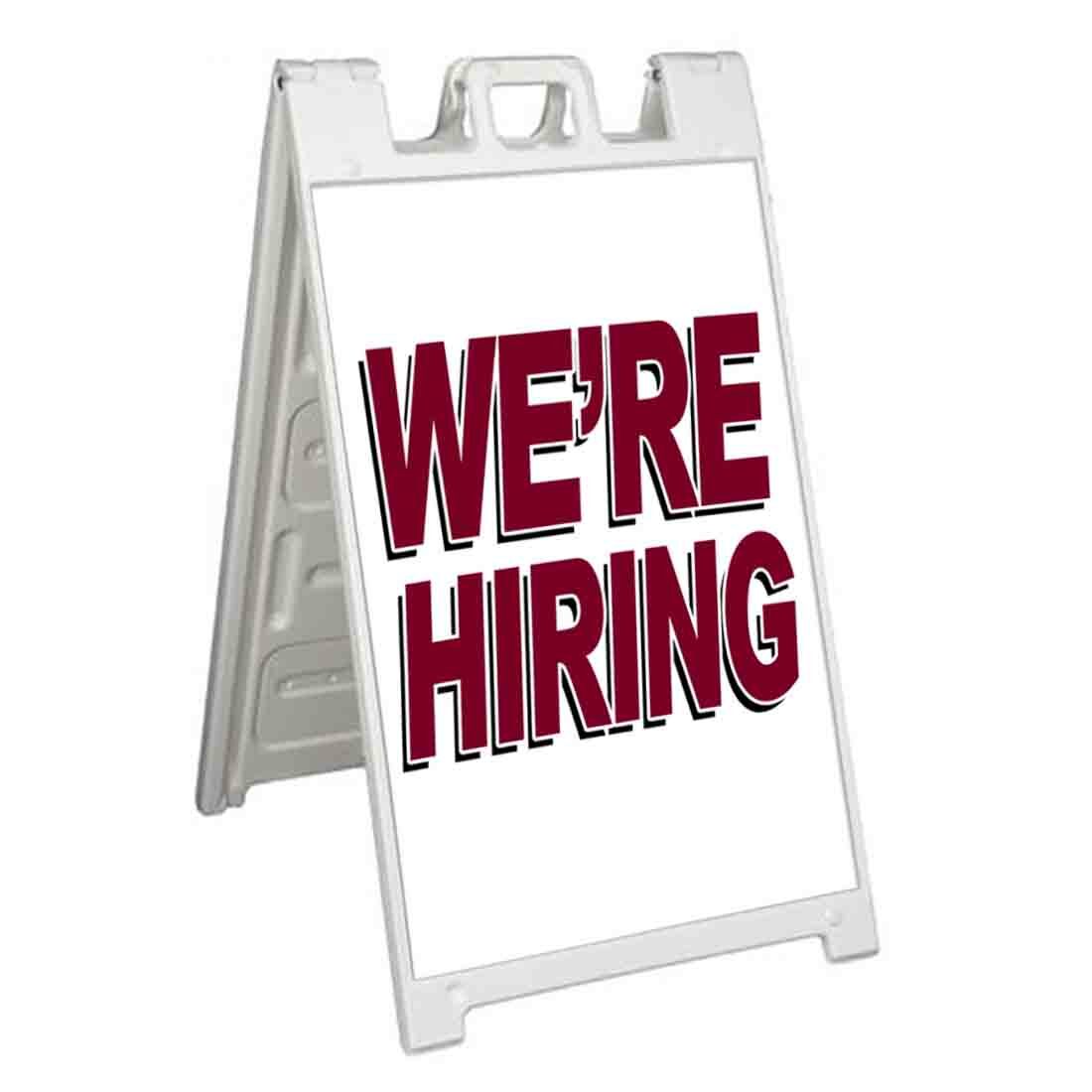 WE’RE HIRING Signicade 24×36 Aframe Sidewalk Sign Banner Decal JOBS EMPLOYMENT
