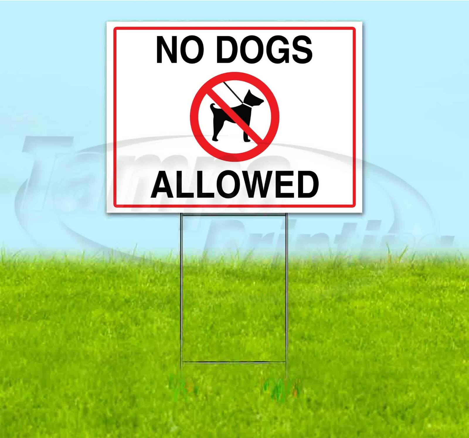 NO DOGS ALLOWED 18×24 Yard Sign WITH STAKE Corrugated Bandit USA BUSINESS PETS