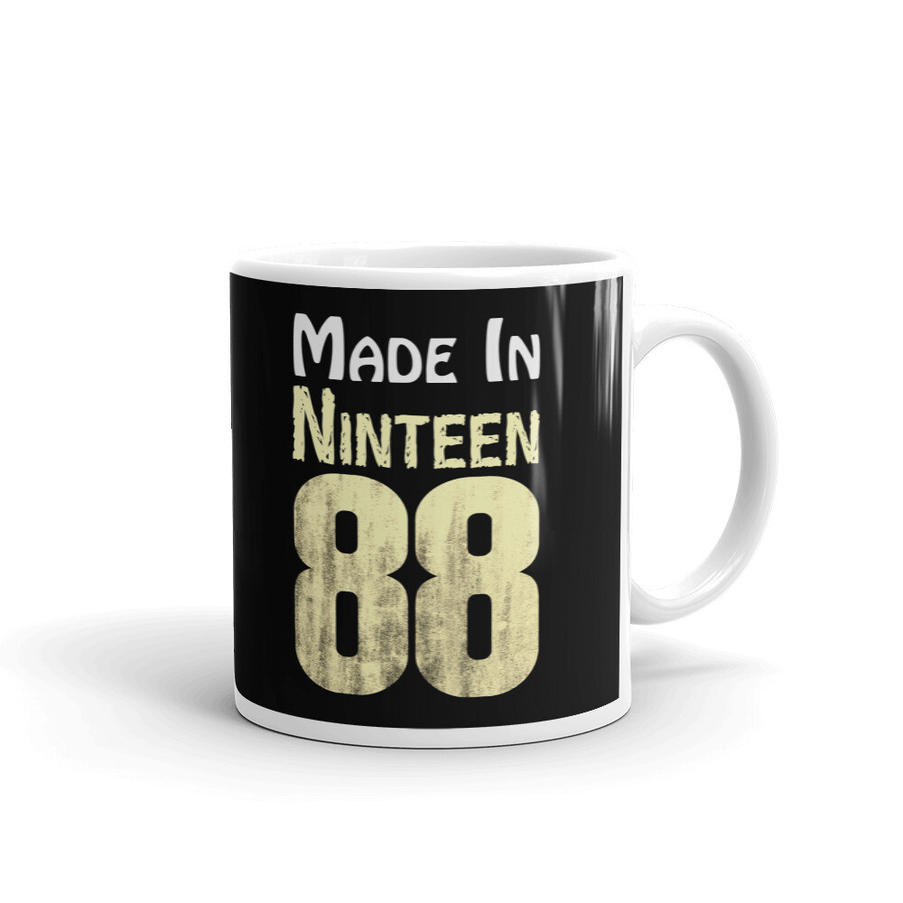 Made in 1988 Birthday Anniversary Coffee Tea Ceramic Mug Office Work Cup Gift