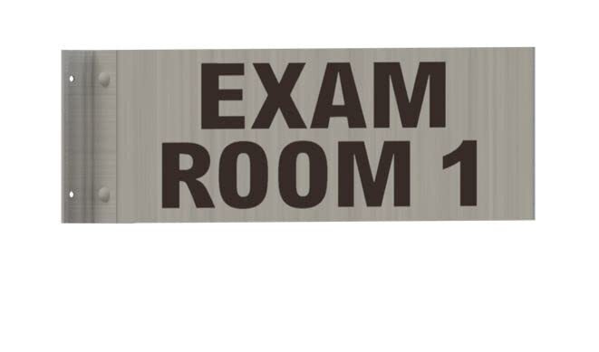 EXAM Room 1 Sign-Two-Sided/Double Sided Projecting, Corridor -REF24-1027