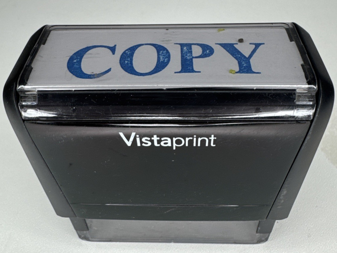Copy Self Inking Rubber Stamp (Blue Ink) – Medium Vista Print