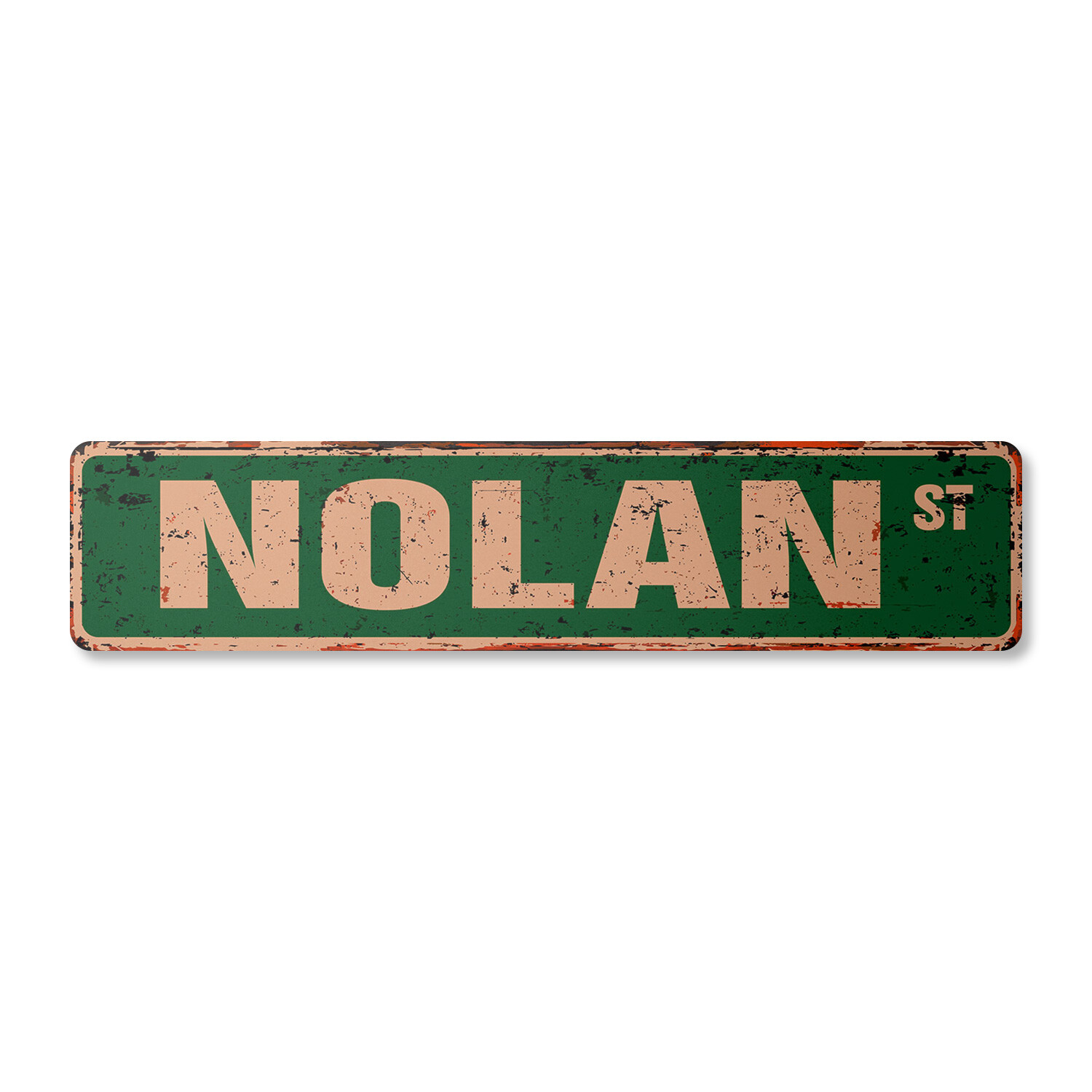NOLAN Vintage Street Sign Childrens Name Room Metal Sign