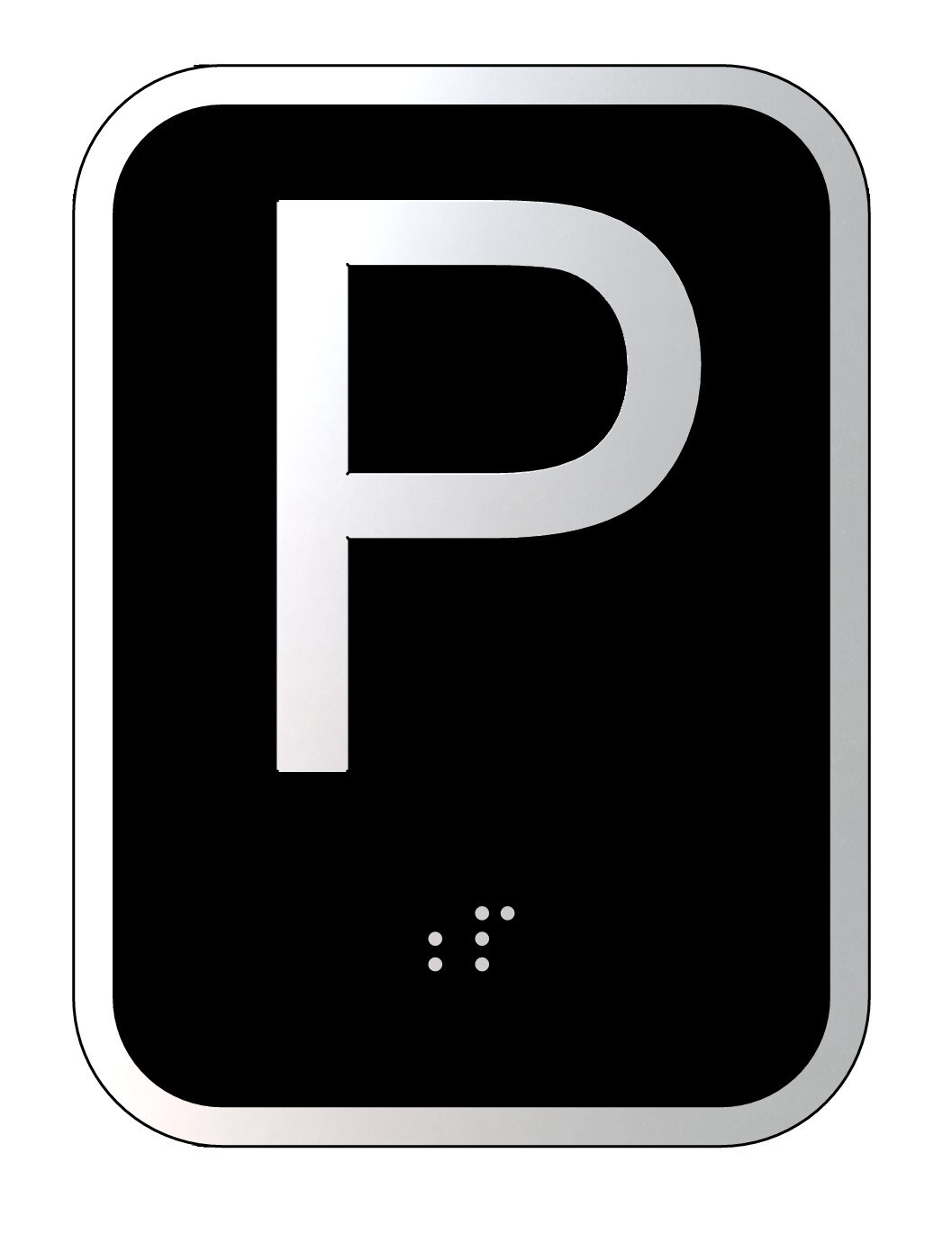 Elevator floor number P sign – Elevator Jamb Plate P (3×4, cast-REF24-1027