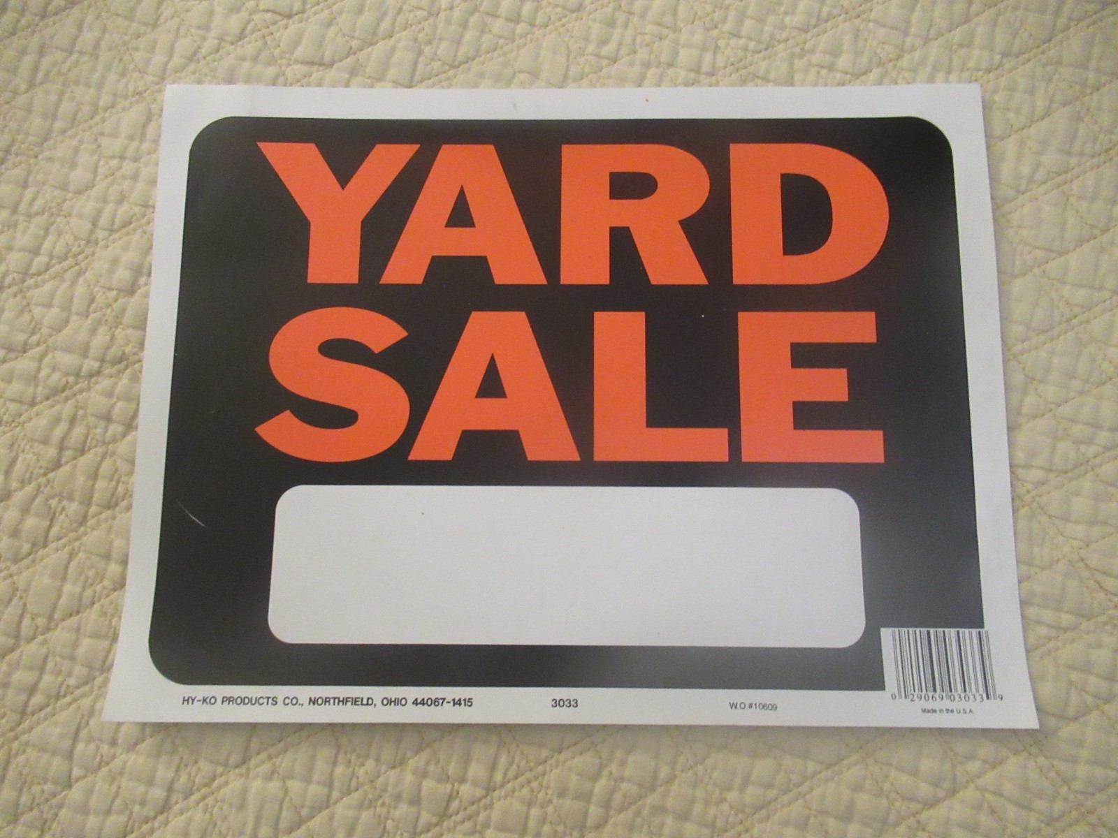 Yard Sale Sign (Hy-Ko Products Co.)