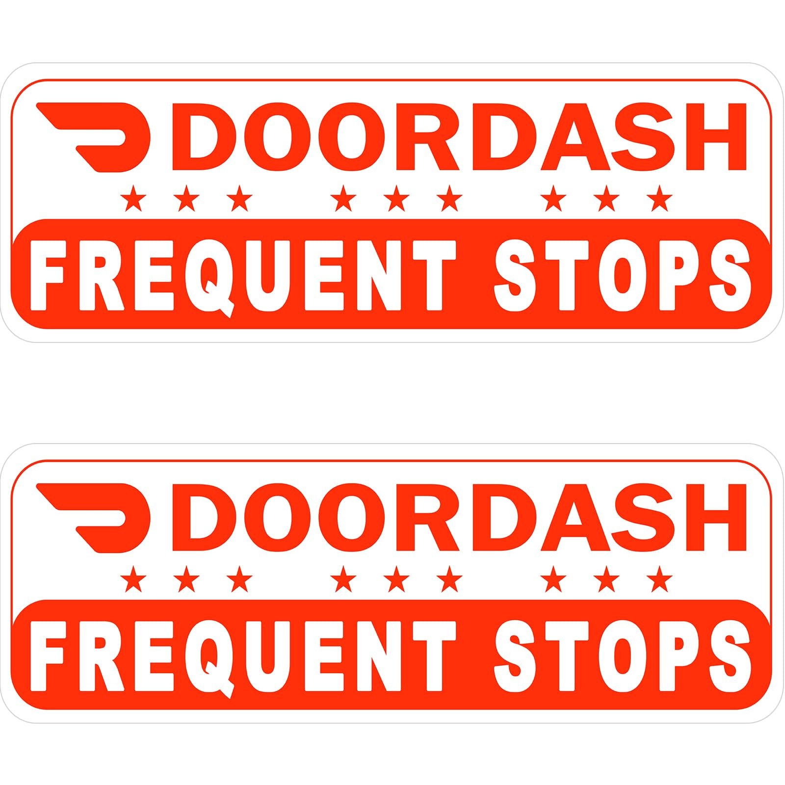 2 Pack Doordash Magnetic Sign for Car, Doordash Car Magnets Sign, Reflective Foo