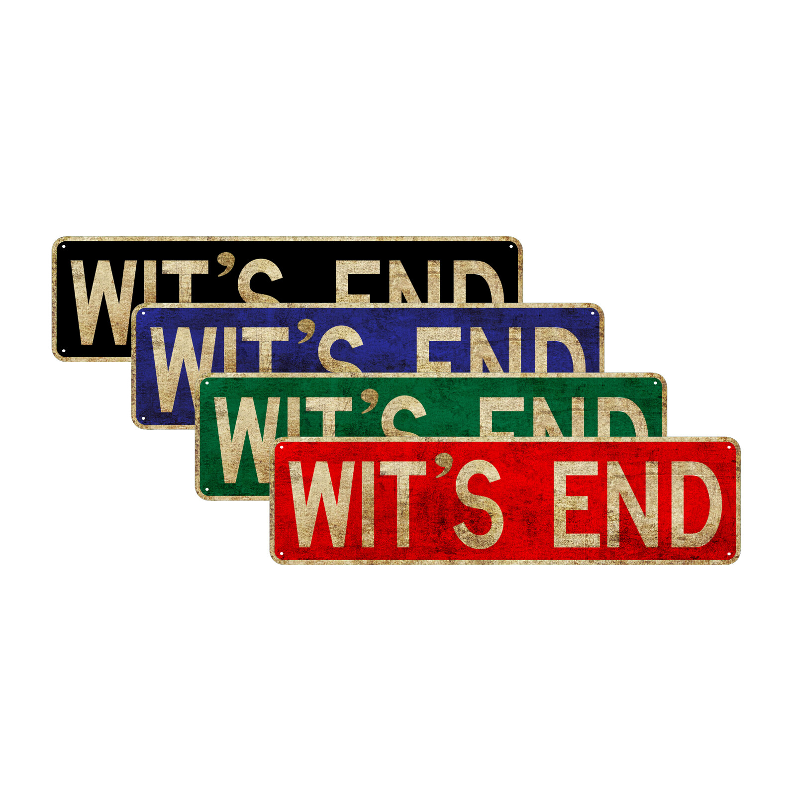Wit’s End Street Funny Décor Vintage Sign For Shop Bar Home Street Aluminum Sign