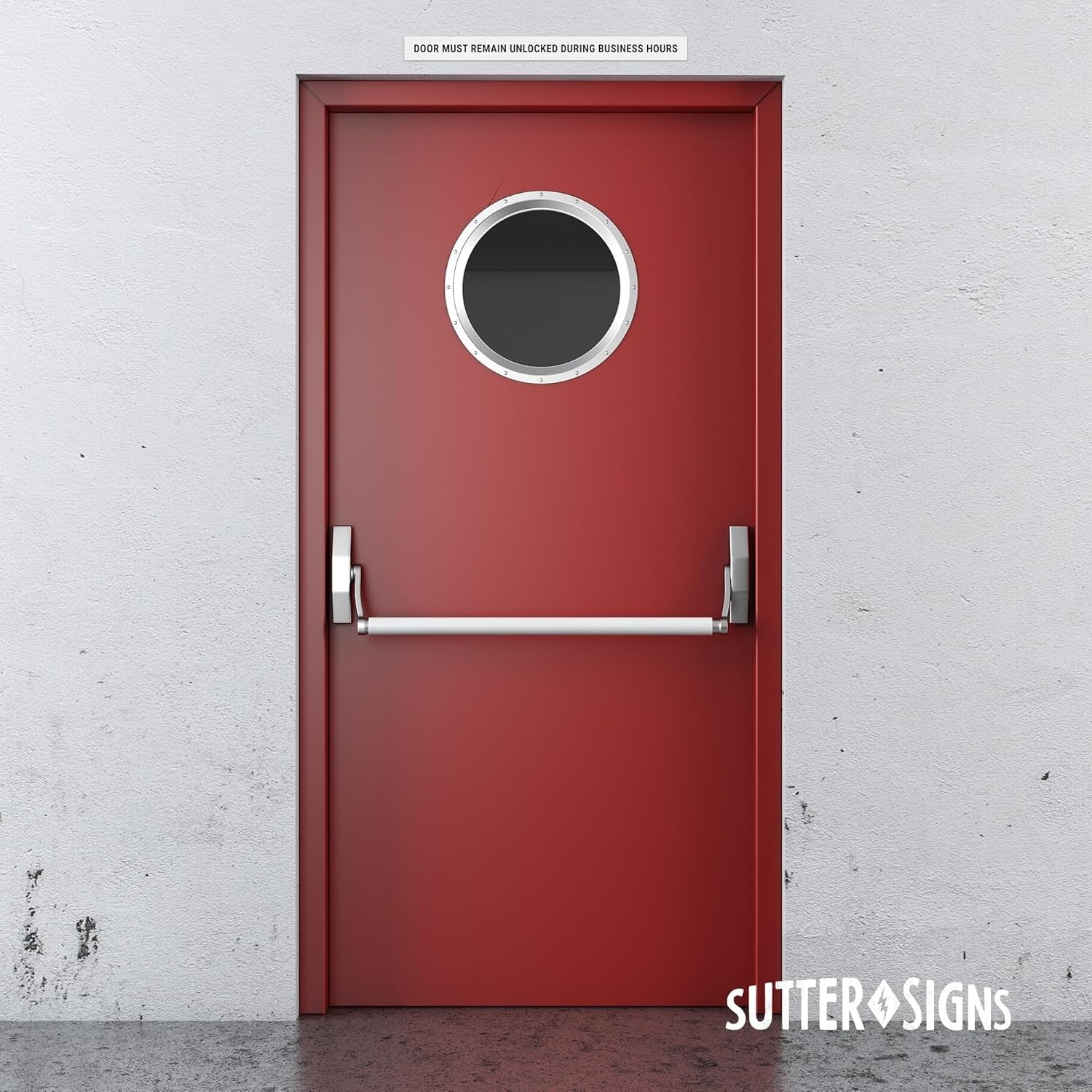 Weatherproof Door Decal – This Door Stays Unlocked During Business Hours (2pcs)