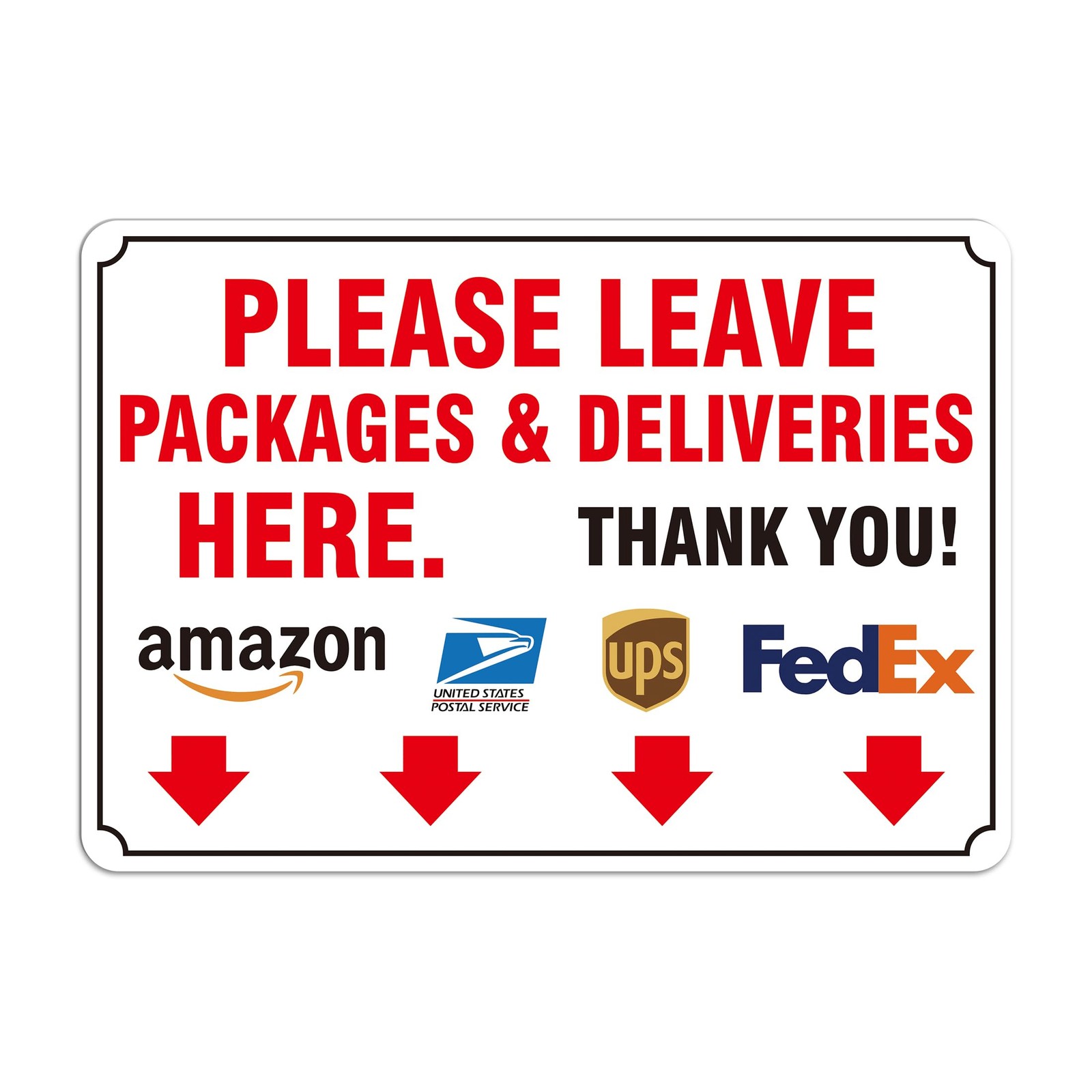 Please Leave Packages and Deliveries Here Sign,Self-Adhesive Durable Deliver …