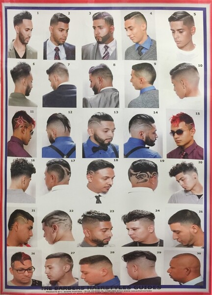 SI-23-2015HM BARBER SALON BEAUTY SPA 24″X36″ HAIR STYLE CUT DESIGN POSTER MEN