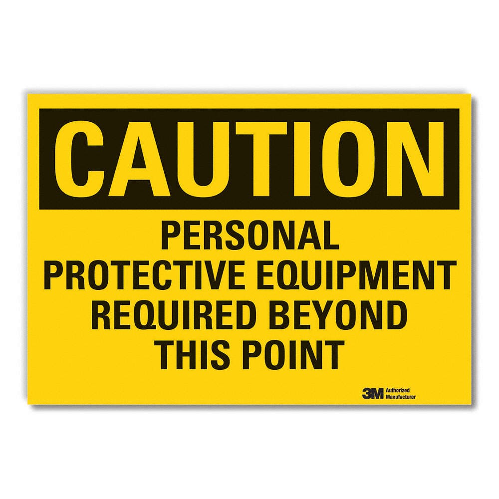 LYLE LCU3-0440-ED_14x10 Caution Sign,10inx14in,Non-PVC Polymer 456X64