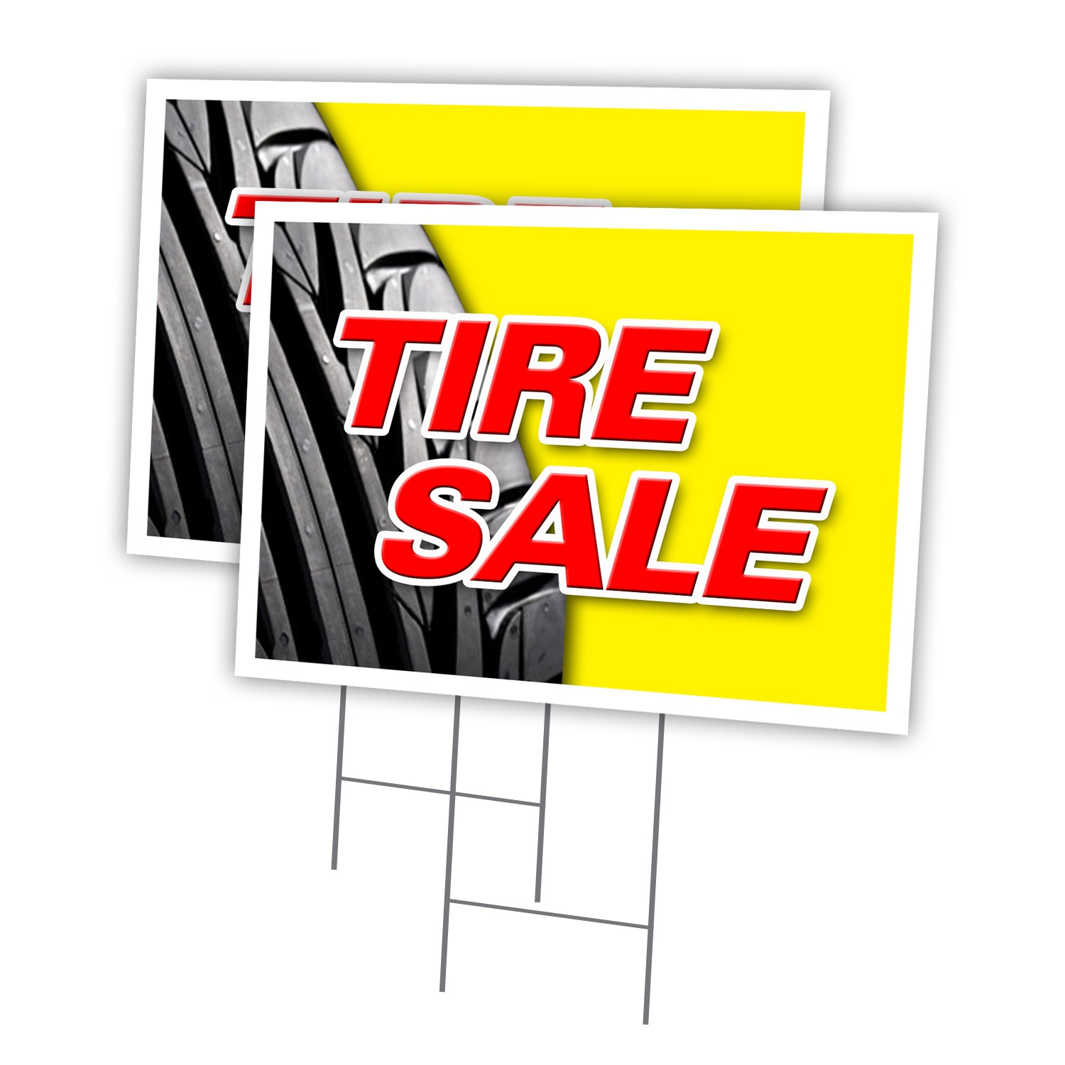 Tire Sale1 Multi-Pack of Yard Signs & Stake outdoor plastic coroplast window