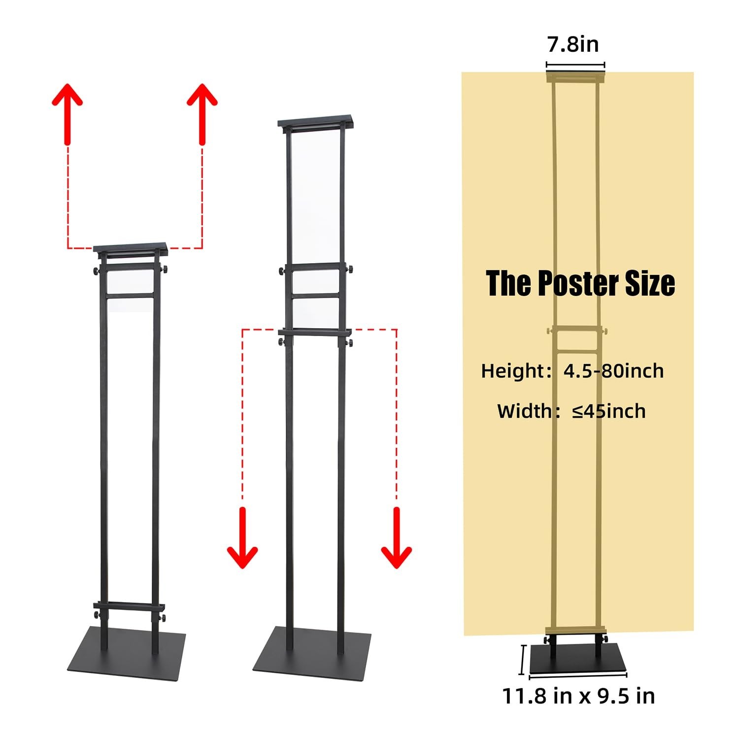 Poster Board Stand for Display, Heavy Duty Floor Sign Holder for Foam Board |…