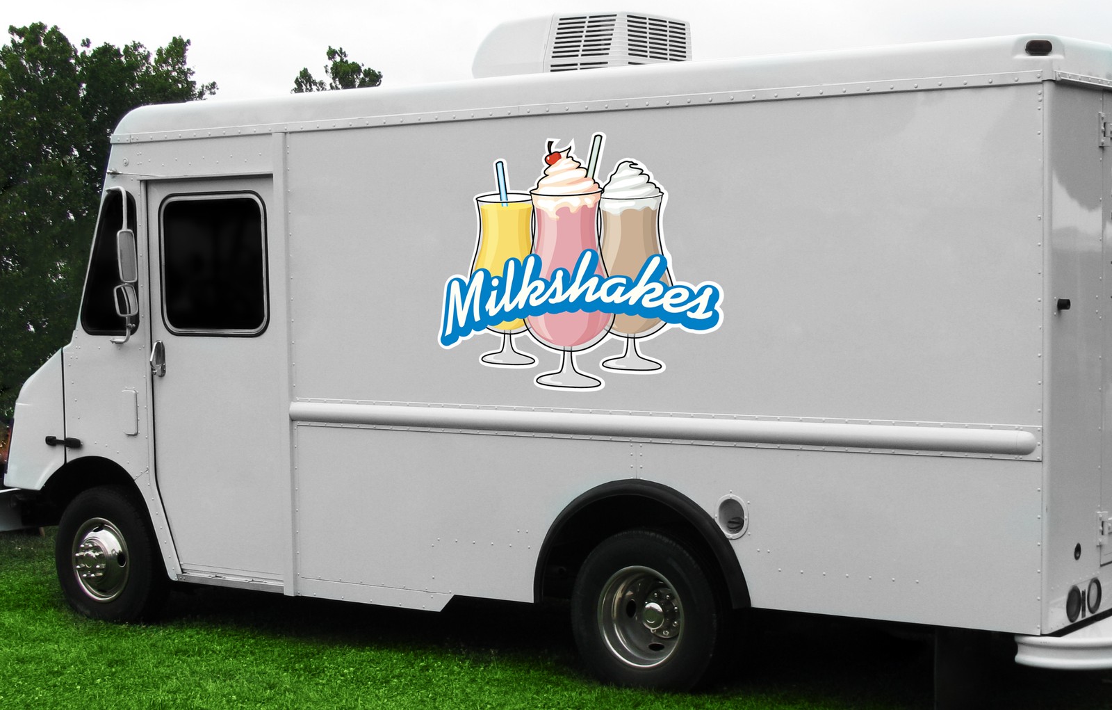 MILKSHAKES Concession Decal sign cart trailer stand sticker equipment