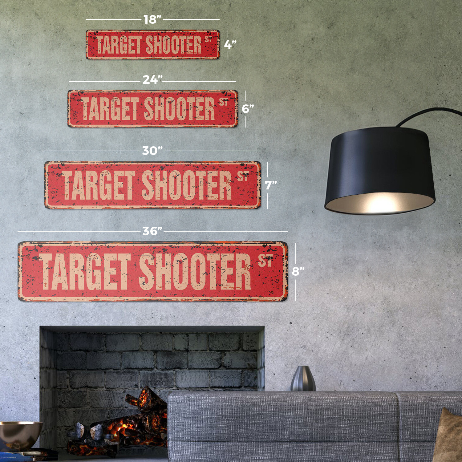 TARGET SHOOTER Vintage Street Sign gun range bow arrow rifle| Indoor/Outdoor
