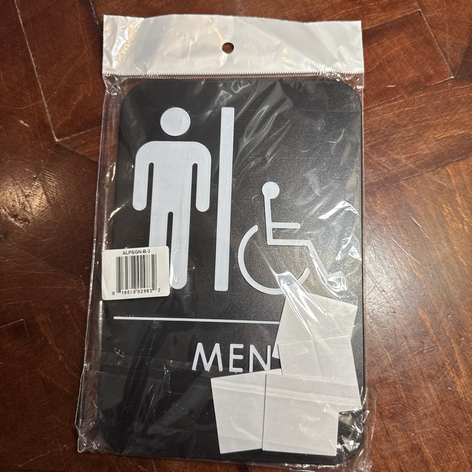NEW Alpine Industries Self-Adhesive Braille Bathroom MEN-WOMEN Wheelchair Signs
