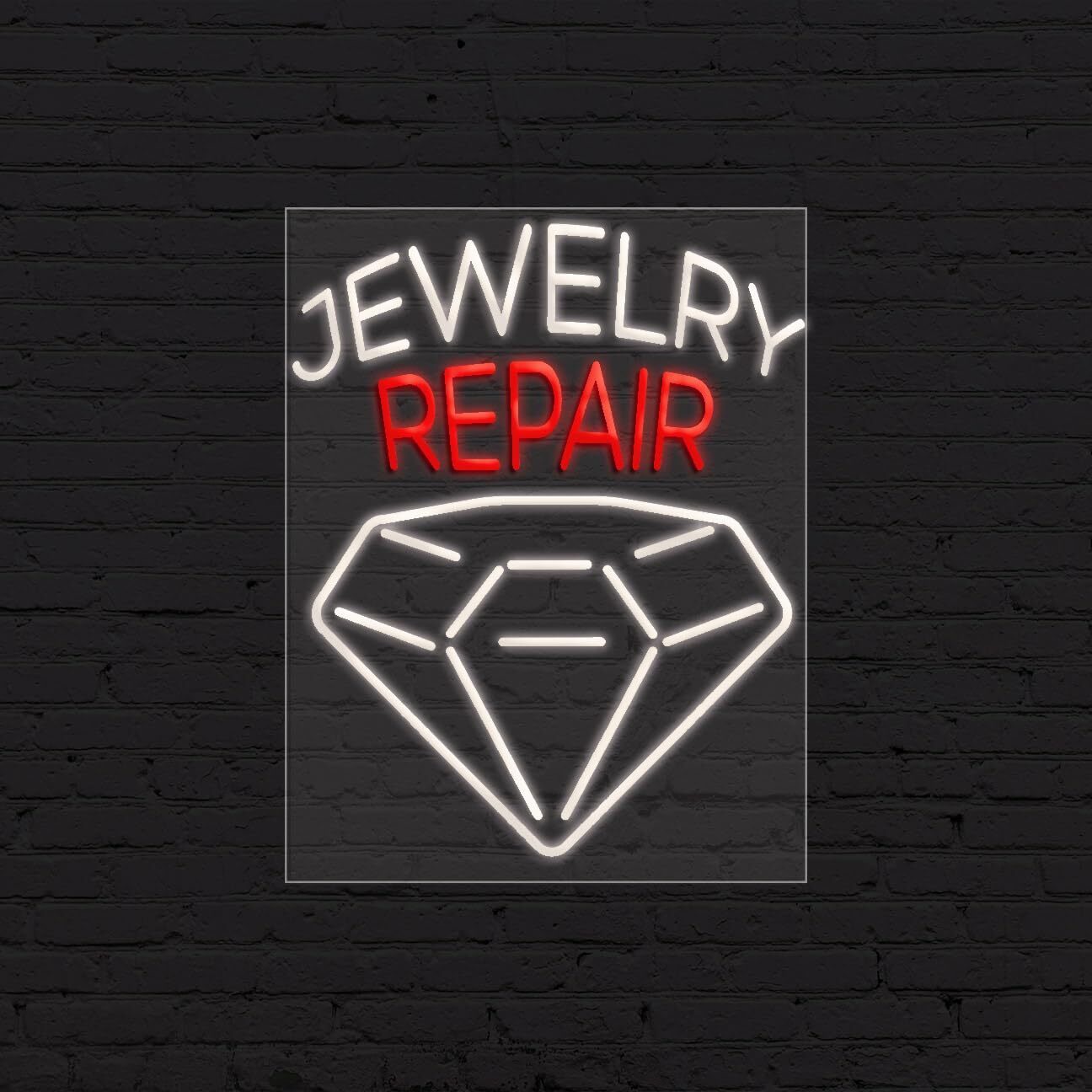 Jewelry Repair Sign for Business Displays | LED Flex Neon | 24″W x 31″H x 1″D