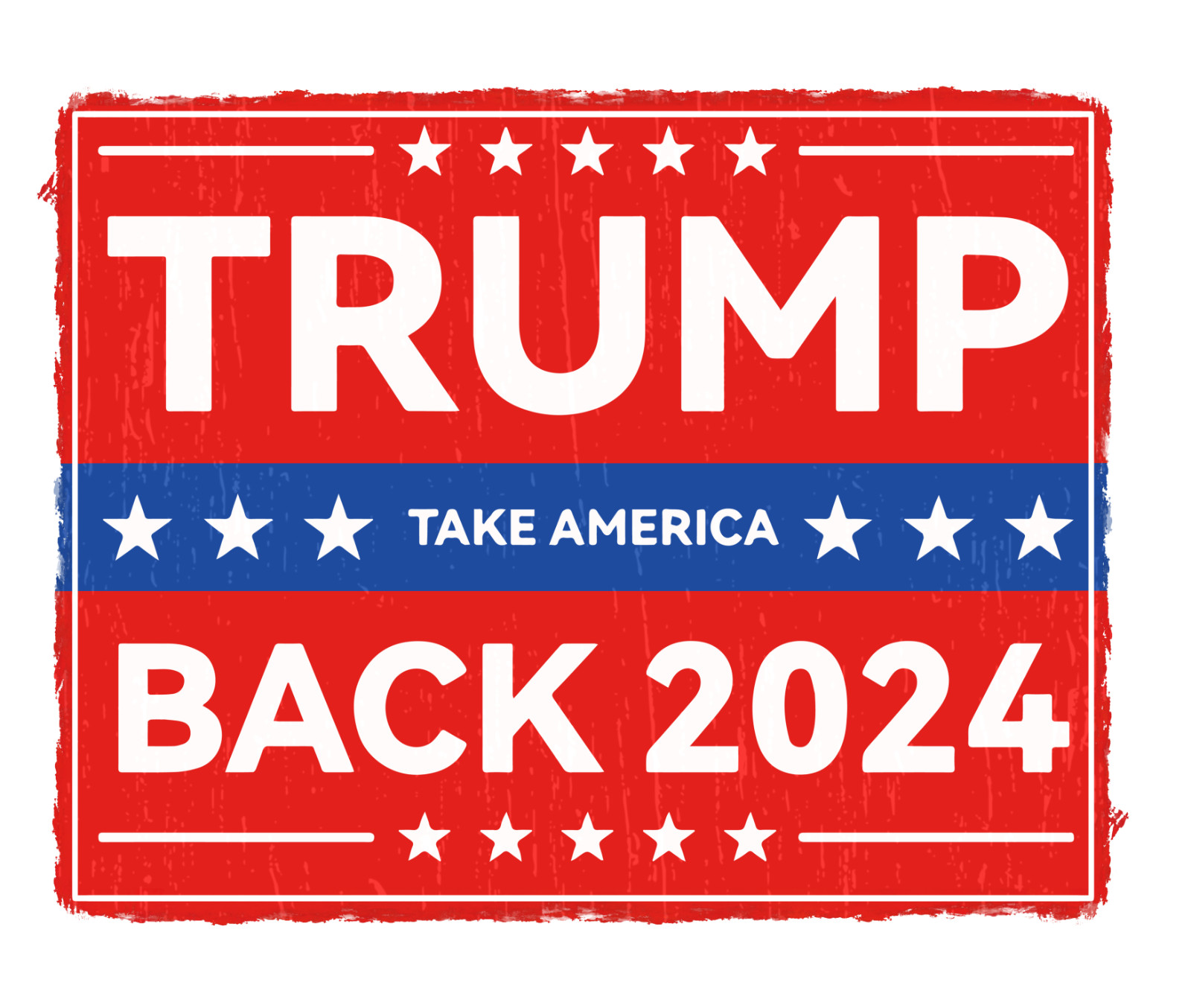 2×3 Feet Trump 2024 President Vinyl Banner Take America Back MAGA Republican