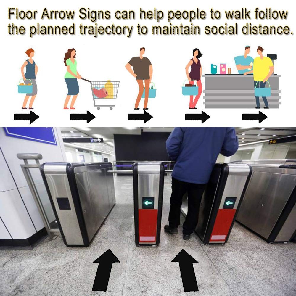 25 PCS Arrow Sticker Decal, Removable Adhesive Arrow Sign Directional, Social…