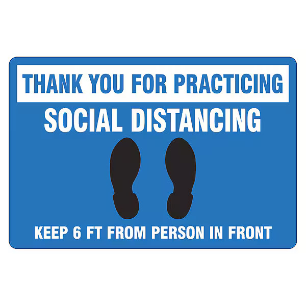 Manufacturer Varies Floor Sign, 12 in H, 18 in W, Vinyl, English, PSR304 PSR304