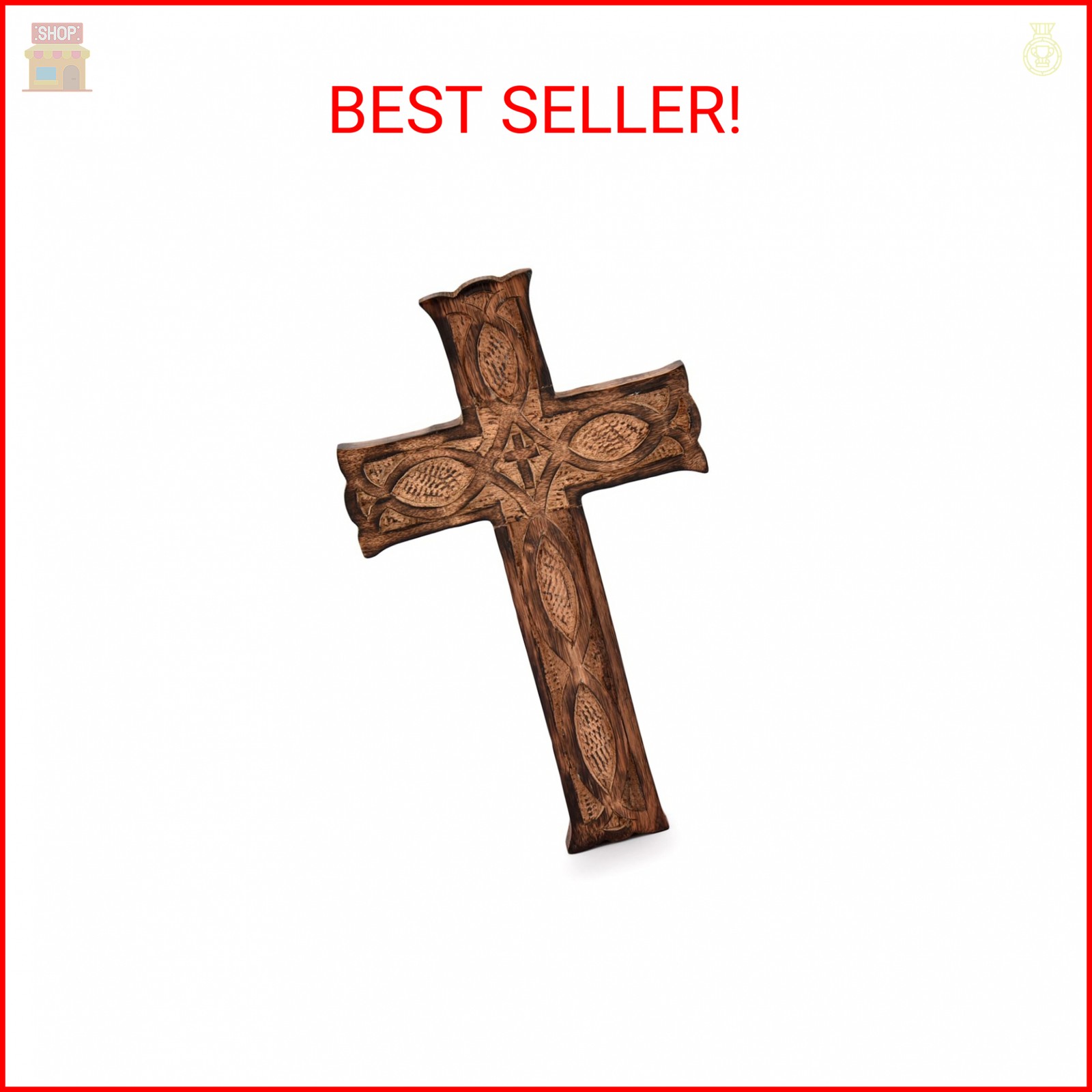NIRMAN Handmade Wooden Wall Cross Church Home Room Décor